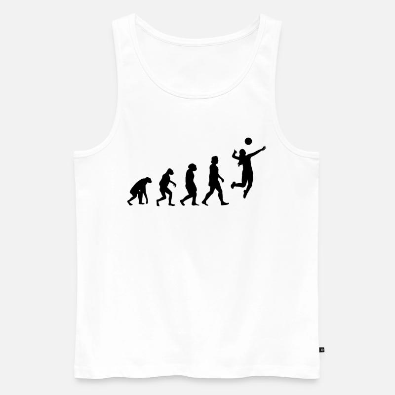 Volleyball Evolution Volleyballspieler - Männer Premium Bio Tank Top - Weiß