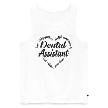 Dental Assistant Heart Word Cloud - Men's Premium Organic Tank Top - white - Front - Michal (187cm)