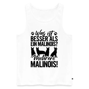 Was ist Besser Als ein Malinois Mehrere Hunde Gass - Männer Premium Bio Tank Top - Weiß - Vorne - AI Model Male 178 light (178cm)