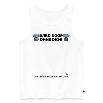 Jobwechsel Neuer Job Abschied Abschiedsgeschenk - Männer Premium Bio Tank Top - Weiß - Vorne - Michal (187cm)