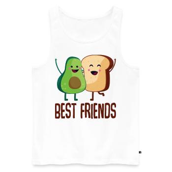 Avocado Toast / Best Friends - Männer Premium Bio Tank Top - Weiß - Vorne - Michal (187cm)