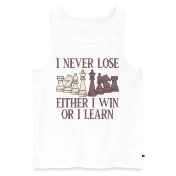 Schachspieler / Lustiges Schach Geschenk - Männer Premium Bio Tank Top - Weiß - Vorne - AI Model Male 178 light (178cm)