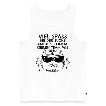 Abschied Kollege Neue Arbeit Jobwechsel Neuer Job - Männer Premium Bio Tank Top - Weiß - Vorne - AI Model Male 178 light (178cm)