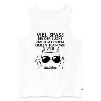 Neuer Job Abschied Neue Arbeit Kollege Jobwechsel - Männer Premium Bio Tank Top - Weiß - Vorne - AI Model Male 178 light (178cm)