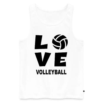 LOVE Volleyball - Volleyball de plage - Débardeur bio Premium Homme - blanc - Devant - Michal (187cm)