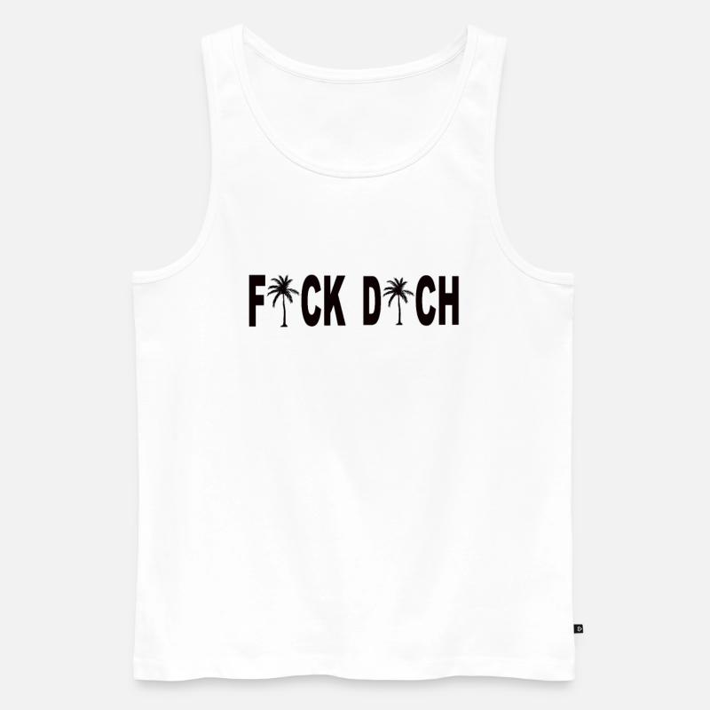 Fick Dich - Männer Premium Bio Tank Top - Weiß