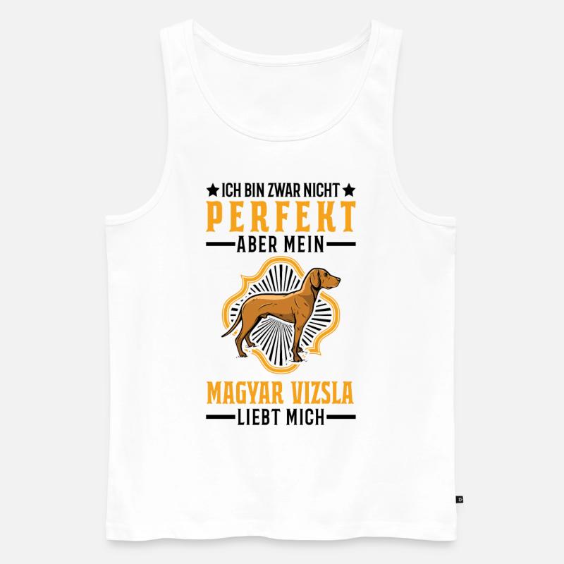 Magyar Vizsla Drahthaar Vizsla - Männer Premium Bio Tank Top - Weiß