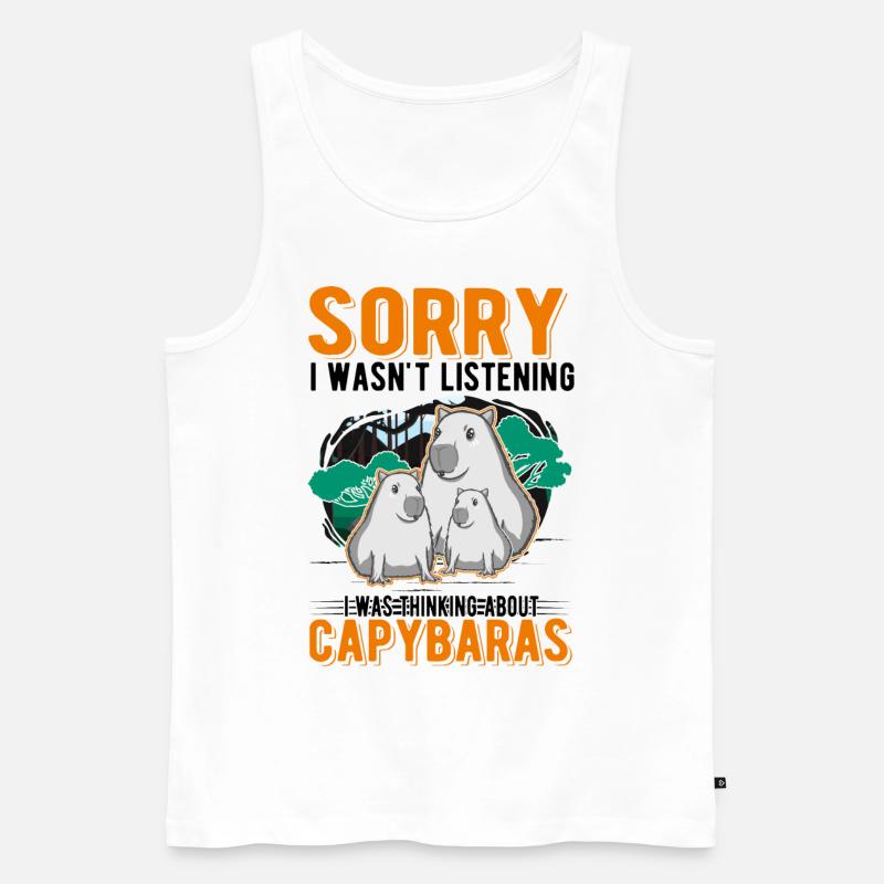 Capybara Wasserschwein Capibara - Männer Premium Bio Tank Top - Weiß