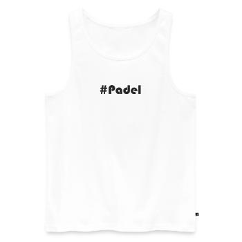 Padel Tennis - #Padel - Débardeur bio Premium Homme - blanc - Devant - AI Model Male 178 light (178cm)