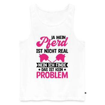 Ja Mein Pferd Ist Nicht Real Nein Das Ist Kein Pro - Männer Premium Bio Tank Top - Weiß - Vorne - Michal (187cm)