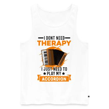 Akkordeon Ziehharmonika Akkordeonist - Männer Premium Bio Tank Top - Weiß - Vorne - Michal (187cm)