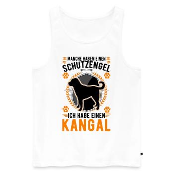 Kangal Schutzengel Hirtenhund Kangal - Männer Premium Bio Tank Top - Weiß - Vorne - AI Model Male 178 light (178cm)