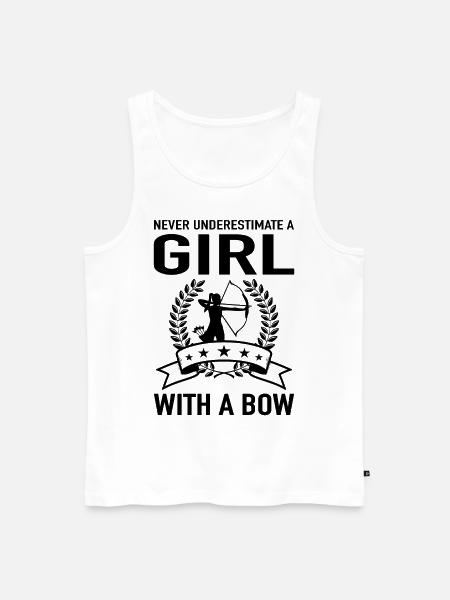 Archery Girl Archer Archery - Men's Premium Organic Tank Top - white
