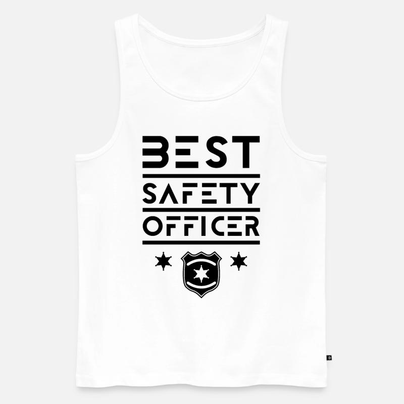 Bester Sicherheitsbeauftragter Sicherheit Security - Männer Premium Bio Tank Top - Weiß