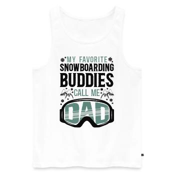 Snowboarding Snowboard Dad My - Männer Premium Bio Tank Top - Weiß - Vorne - Michal (187cm)