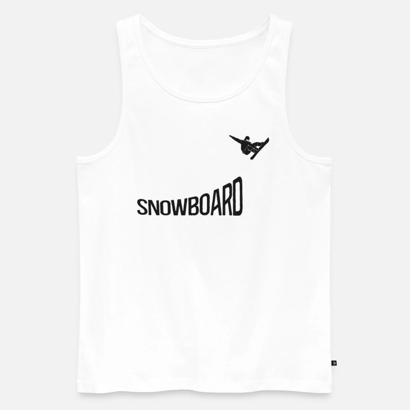 Snowboarding Snowboard Snowboard - Männer Premium Bio Tank Top - Weiß