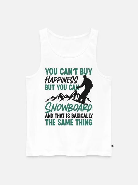 Snowboarding Snowboard You Can'T - Men's Premium Organic Tank Top - white
