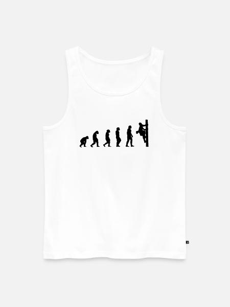 Netzelektriker Evolution Geschenk Elektriker - Männer Premium Bio Tank Top - Weiß
