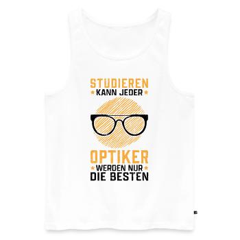 Augenoptiker studieren Optometrist Optiker - Männer Premium Bio Tank Top - Weiß - Vorne - Michal (187cm)