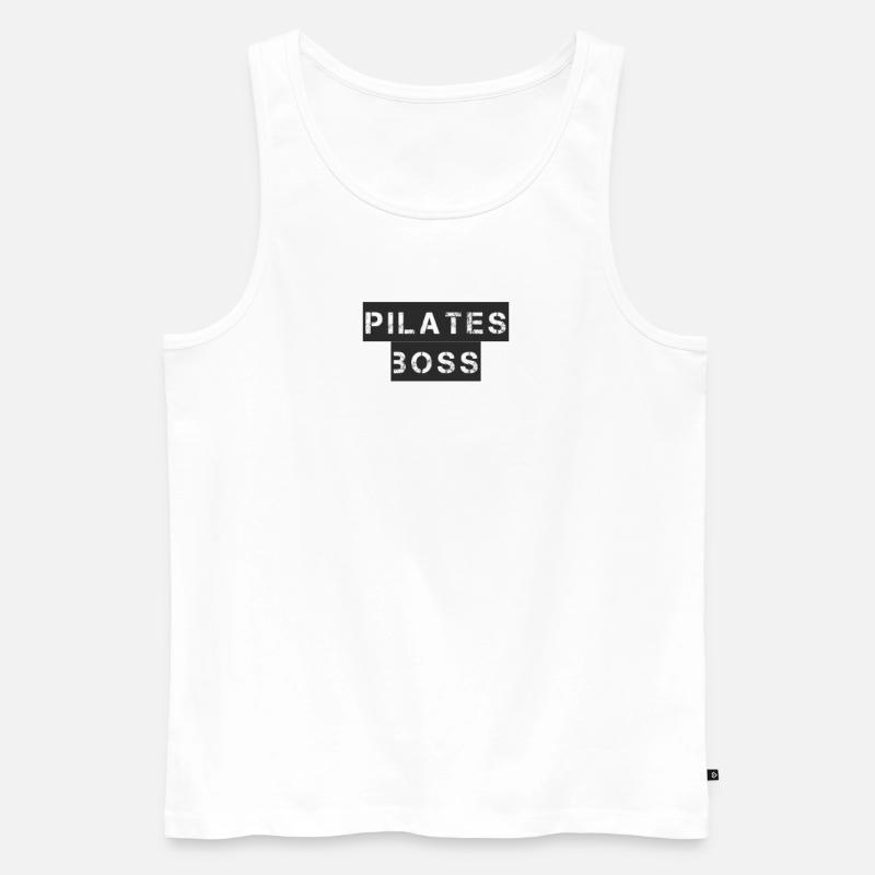 Pilates - Pilates boss - Männer Premium Bio Tank Top - Weiß