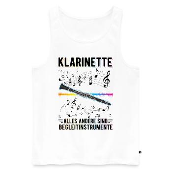 Klarinette Alles andere sind Begleitinstrumente - Männer Premium Bio Tank Top - Weiß - Vorne - Michal (187cm)