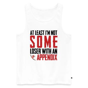 Appendicitis Surviving Surgeon Lustiger - Men's Premium Organic Tank Top - white - Front - AI Model Male 178 light (178cm)