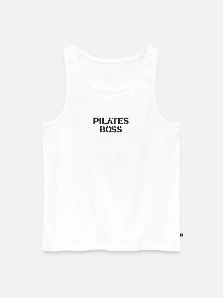 Pilates - Pilates boss - Men's Premium Organic Tank Top - white