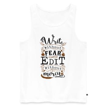 Writing Novel Writer & Published - Men's Premium Organic Tank Top - white - Front - Michal (187cm)