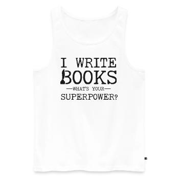 Writing Novel Writer & Published - Men's Premium Organic Tank Top - white - Front - Michal (187cm)