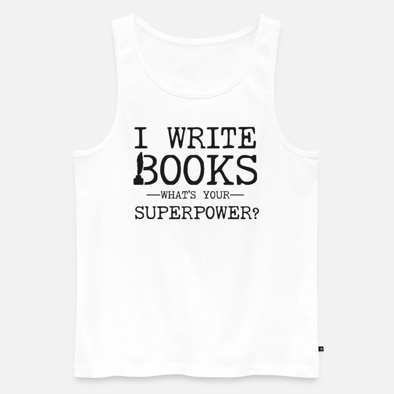 Writing Novel Writer & Published - Männer Premium Bio Tank Top - Weiß