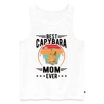 Meilleure maman Capybara Ever Wasserschwein - Débardeur bio Premium Homme - blanc - Devant - Michal (187cm)