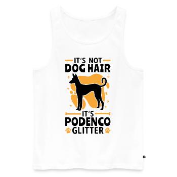 Podenco Ibicenco Glitter Ibizan Hound - Men's Premium Organic Tank Top - white - Front - AI Model Male 178 light (178cm)