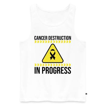 Cancer Destruction In Progress Cancer Survivor Tum - Männer Premium Bio Tank Top - Weiß - Vorne - AI Model Male 178 light (178cm)