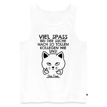Abschiedsgeschenk Abschied Kollege Jobwechsel Job - Männer Premium Bio Tank Top - Weiß - Vorne - Michal (187cm)