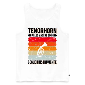 Tenorhorn Begleitinstrumente Tenorhornist - Männer Premium Bio Tank Top - Weiß - Vorne - Michal (187cm)