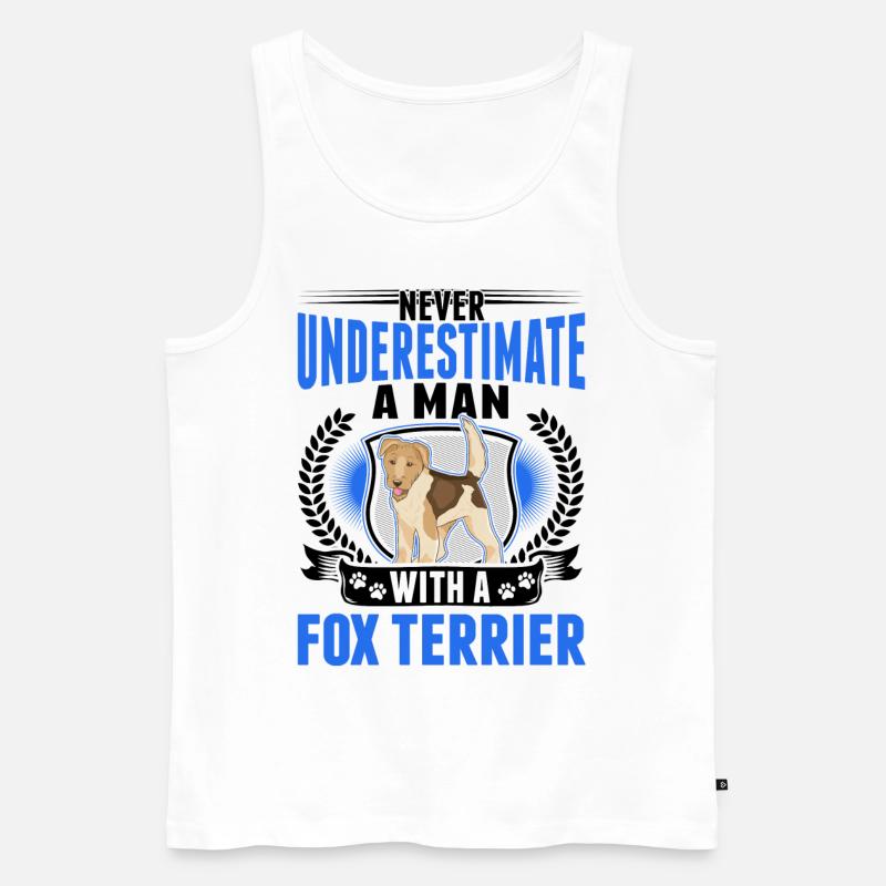 Foxterrier Besitzer Fox Terrier - Männer Premium Bio Tank Top - Weiß