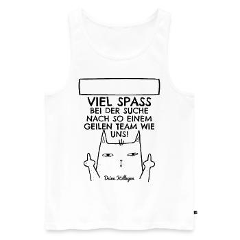 Abschiedsgeschenk Abschied Kollege Jobwechsel - Männer Premium Bio Tank Top - Weiß - Vorne - Michal (187cm)