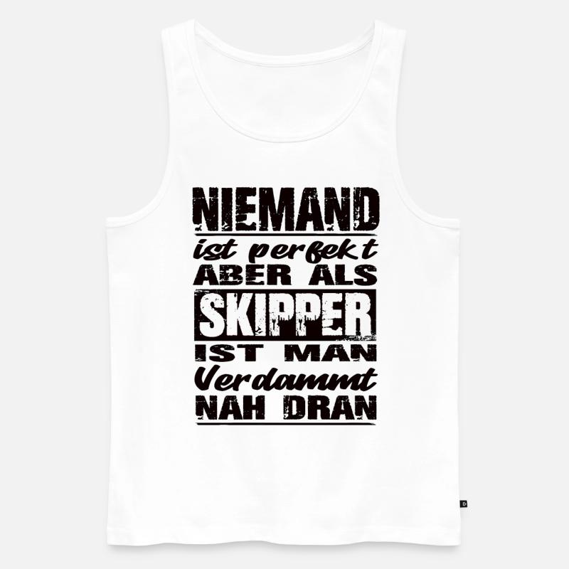 Skipper - Männer Premium Bio Tank Top - Weiß