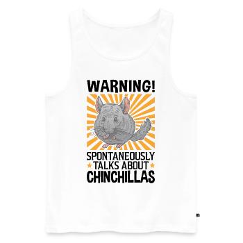 Attention talks spontaneously about chinchilla rodent - Men's Premium Organic Tank Top - white - Front - Michal (187cm)