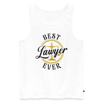 Young Lawyer Attorney Law Best - Männer Premium Bio Tank Top - Weiß - Vorne - Michal (187cm)