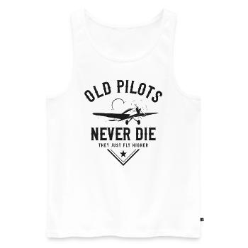 Airplane Pilot Retirement Vintage - Men's Premium Organic Tank Top - white - Front - Michal (187cm)
