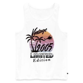 Vintage 2005 Limited Edition - Männer Premium Bio Tank Top - Weiß - Vorne - Michal (187cm)