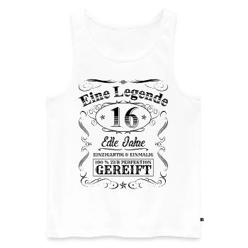 Legende 16 Jahre 16. Geburtstag Jungen Mädchen - Männer Premium Bio Tank Top - Weiß - Vorne - Michal (187cm)