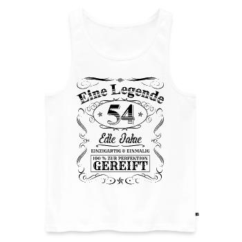 Legende 54 Jahre 54. Geburtstag Männer Frauen - Männer Premium Bio Tank Top - Weiß - Vorne - Michal (187cm)