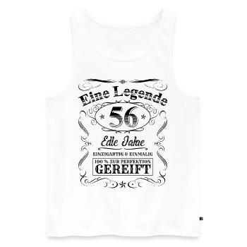 Legende 56 Jahre 56. Geburtstag Männer Frauen - Männer Premium Bio Tank Top - Weiß - Vorne - Michal (187cm)
