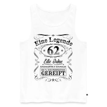 Legende 62 Jahre 62. Geburtstag Männer Frauen - Männer Premium Bio Tank Top - Weiß - Vorne - Michal (187cm)