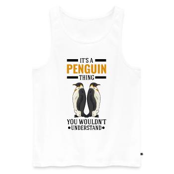 It's a Penguin thing Pinguin - Men's Premium Organic Tank Top - white - Front - Michal (187cm)
