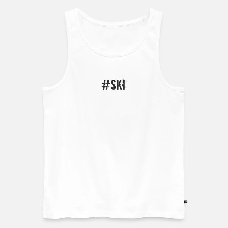 Ski - #ski - Männer Premium Bio Tank Top - Weiß