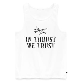 Airplane Pilot Pun Vintage In - Männer Premium Bio Tank Top - Weiß - Vorne - Michal (187cm)