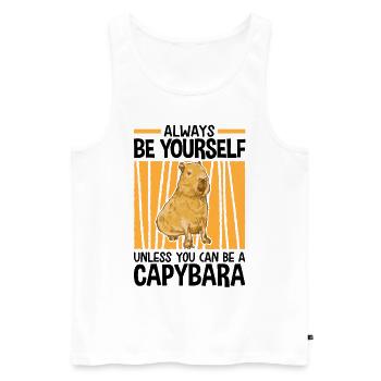 Soyez un Capybara Capybara d’Amérique du Sud capybara - Débardeur bio Premium Homme - blanc - Devant - Michal (187cm)